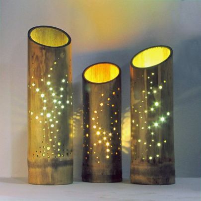 lampu bambu tabung