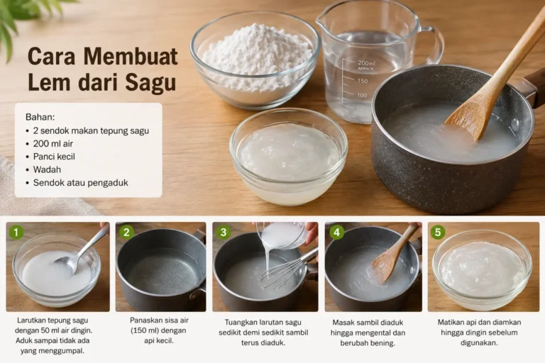 cara membuat lem dari sagu