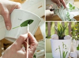 decoupage gelas