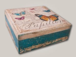 kotak kayu decoupage
