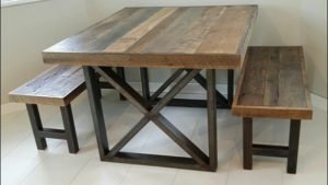 meja kursi rustic