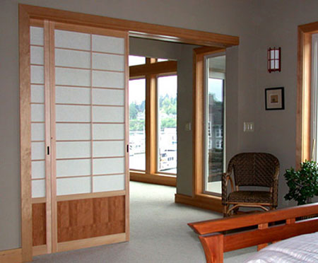 pintu geser kayu